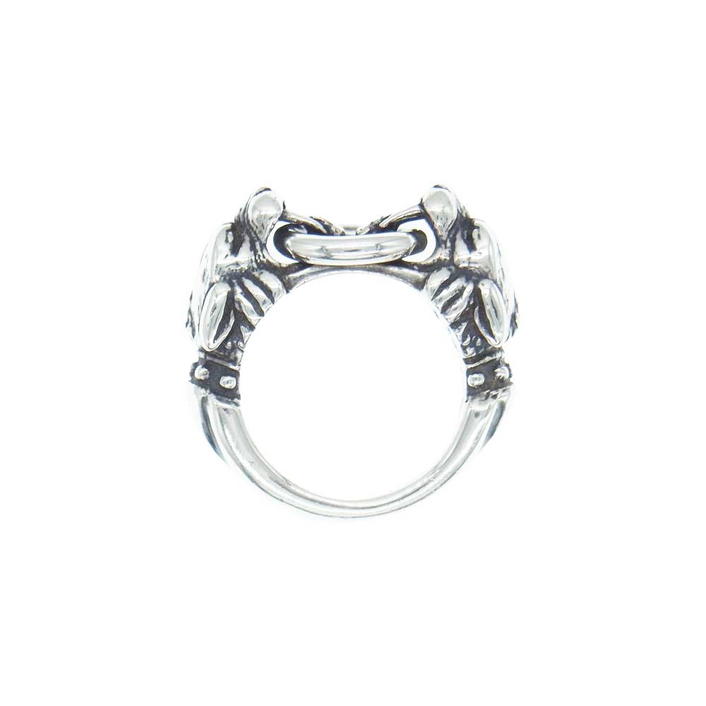 TRAVIS WALKER トラヴィスワーカー RGS177 DOUBLE SABER RING WITH SILVER RING ダブル サーベルタイガー リング シルバー系 20号【中古】