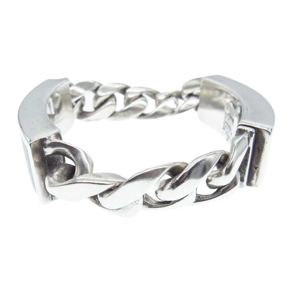 STANLEY GUESS スタンリーゲス クラシックリンク ダブル ウッドID ブレスレット シルバー系【中古】