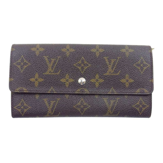 LOUIS VUITTON ルイ・ヴィトン モノグラム ポルトフォイユ サラ 長財布 ウォレット ブラウン系【中古】