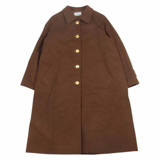 GIVENCHY ジバンシィ LIFE 466-57527 カシミヤ混 ウール コート ブラウン系 9号【中古】