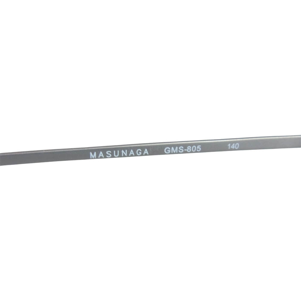 MASUNAGA GMS-805 メガネ 眼鏡 サングラス クリアレンズ 増永眼鏡 ブラウン系【美品】【中古】