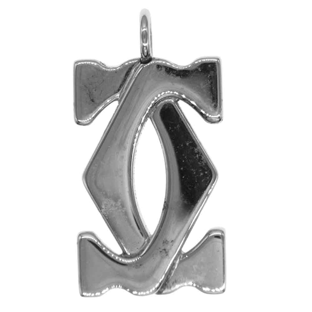 CARTIER カルティエ 2Cモチーフ ペンダント トップ シルバー系【中古