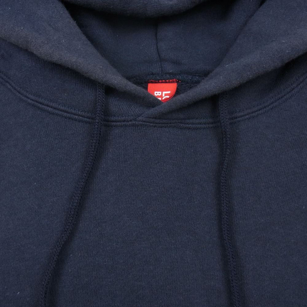 LOOPWHEELER ループウィラー × BEAMS ビームス 別注 吊り裏毛 ポケット フーディ プルオーバー スウェット パーカー ネイビー系 L【中古】