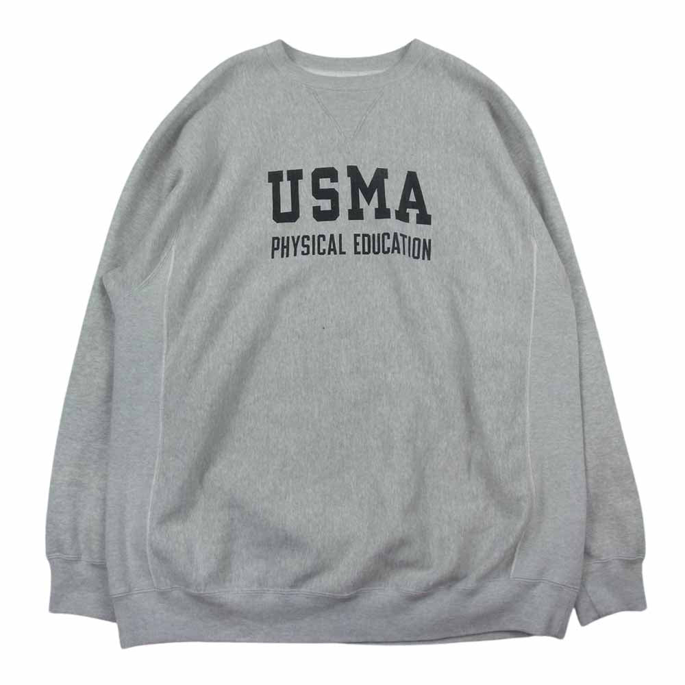 Buzz Rickson's バズリクソンズ BR69001BM × BEAMS ビームス 別注 USMA Sweat ロゴ プリント スウェット グレー系 M【中古】