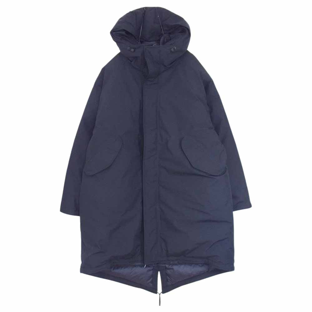nanamica ナナミカ 22AW SUBF277 GORE-TEX Long Down Coat フーディ ロング フィッシュテール ダウン コート ネイビー系 M【中古】