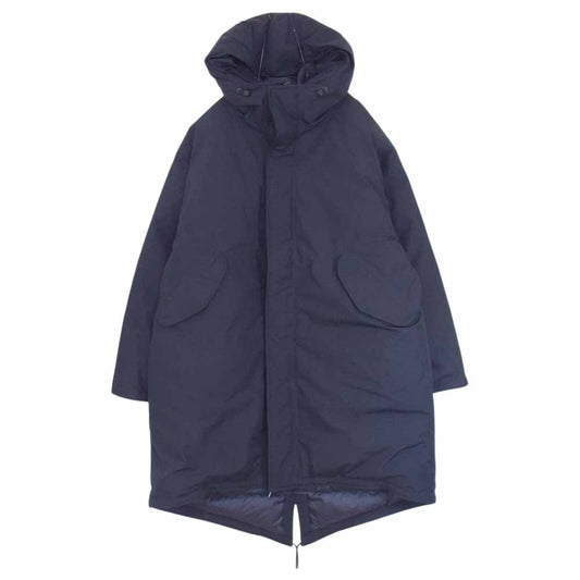 nanamica ナナミカ 22AW SUBF277 GORE-TEX Long Down Coat フーディ ロング フィッシュテール ダウン コート ネイビー系 M【中古】
