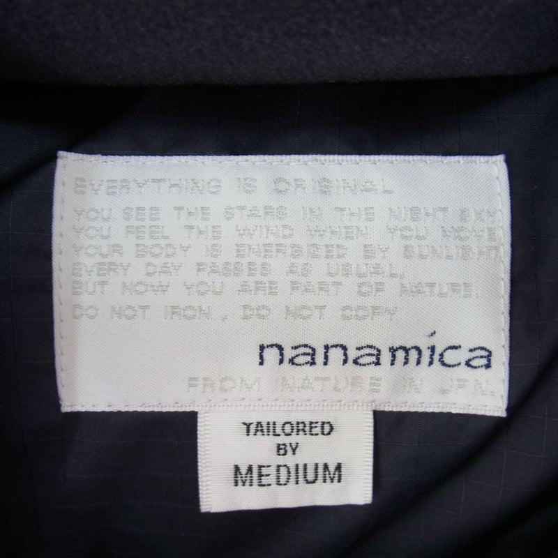 nanamica ナナミカ 22AW SUBF277 GORE-TEX Long Down Coat フーディ ロング フィッシュテール ダウン コート ネイビー系 M【中古】