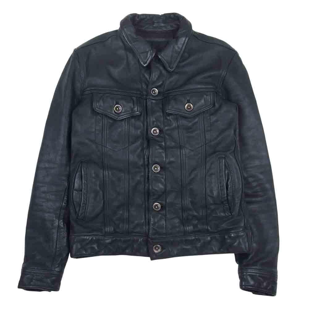 JACKROSE ジャックローズ 220722L Luv maison レザー トラッカー ジャケット 牛革 ブラック系 44【中古】