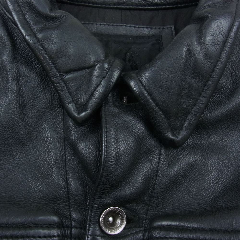 JACKROSE ジャックローズ 220722L Luv maison レザー トラッカー ジャケット 牛革 ブラック系 44【中古】