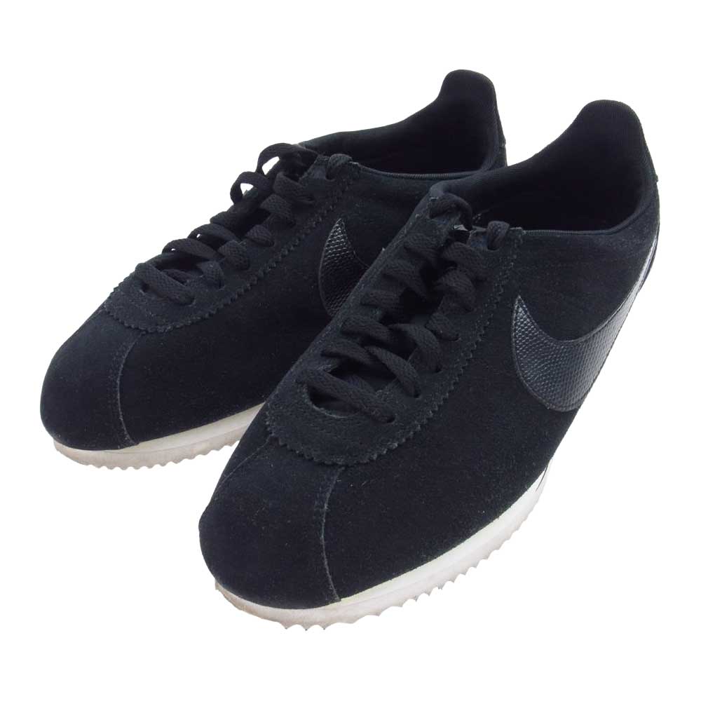 NIKE ナイキ 540998-071 CLASSIC CORTEZ LEATHER クラシック コルテッツ レザー スエード スニーカー ブラック系 27cm【中古】