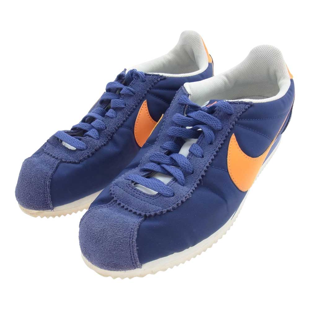 NIKE ナイキ 807472-483 CLASSIC CORTEZ NYLON クラシック コルテッツ ナイロン スニーカー ネイビー系 オレンジ系 26.5cm【中古】