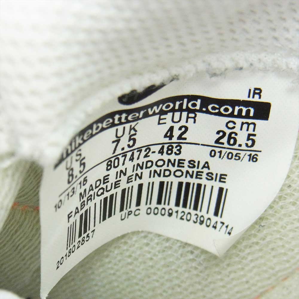 NIKE ナイキ 807472-483 CLASSIC CORTEZ NYLON クラシック コルテッツ ナイロン スニーカー ネイビー系 オレンジ系 26.5cm【中古】