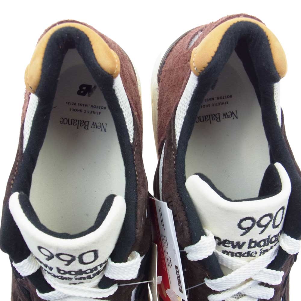 NEW BALANCE ニューバランス M990BB2 USA 製 990 V2 BB2 ローカット スニーカー ブラウン系 27.5cm【新古品】【未使用】【中古】