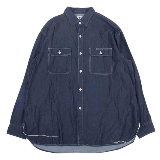 ブラームス ROOTS21SWLT1-I ROOTSTOCK for WILD LIFE TAILOR EX DENIM SHIRT ルーツストック ワイルド ライフ テーラー デニム 長袖 シャツ インディゴブルー系 3【中古】