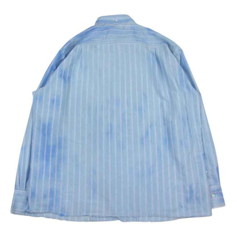 ダブレット 22SS BLEACHED GAUZE SHIRT ブリーチ ガーゼ ストライプ 