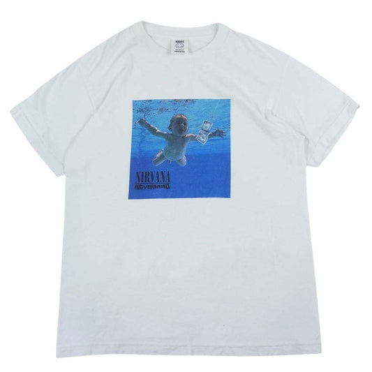 MINEDENIM マインデニム MND-NV001-00-M2 × NIRVANA ニルヴァーナ NEVERMIND Tee フォト プリント 半袖 Tシャツ ホワイト系 M【中古】