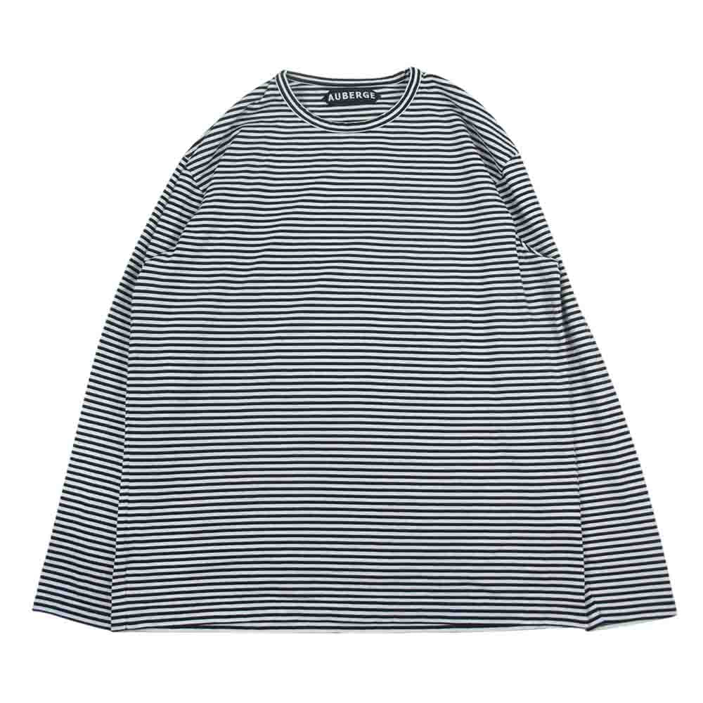 オーベルジュ ボーダー 長袖 カットソー ブラック系 ホワイト系 42【中古】