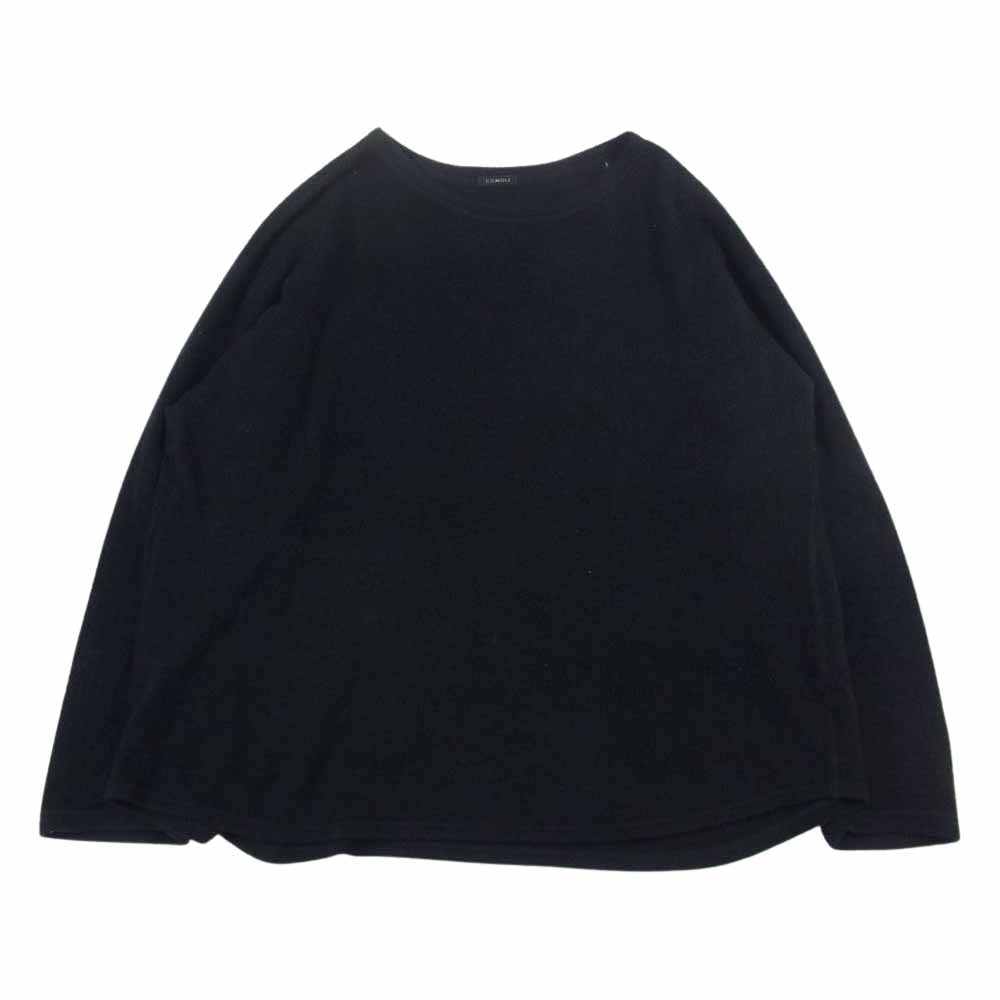COMOLI コモリ 19AW Q03-05017 シルク プルオーバー フリース トップ ブラック系 2【中古】