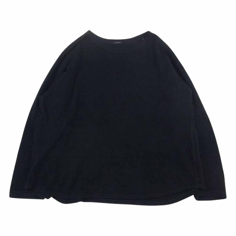 COMOLI コモリ 19AW Q03-05017 シルク プルオーバー フリース トップ ブラック系 2【中古】