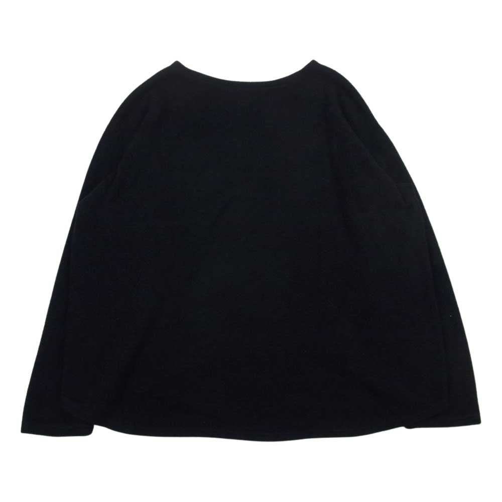 COMOLI コモリ 19AW Q03-05017 シルク プルオーバー フリース トップ ブラック系 2【中古】