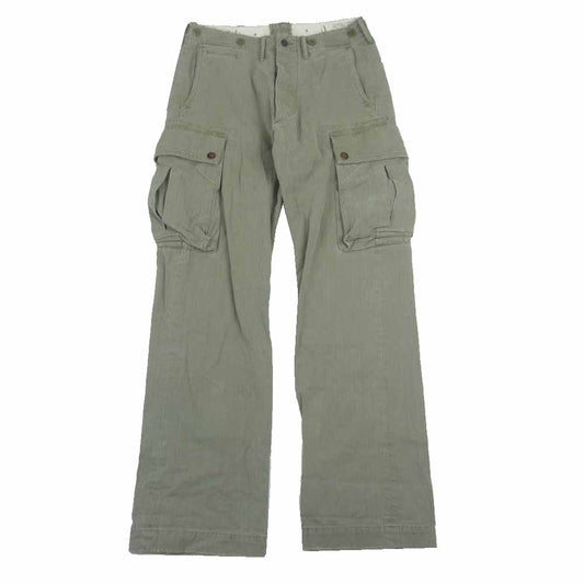 RRL ダブルアールエル ヴィンテージ加工 カーゴパンツ カーキ系 28×32【中古】