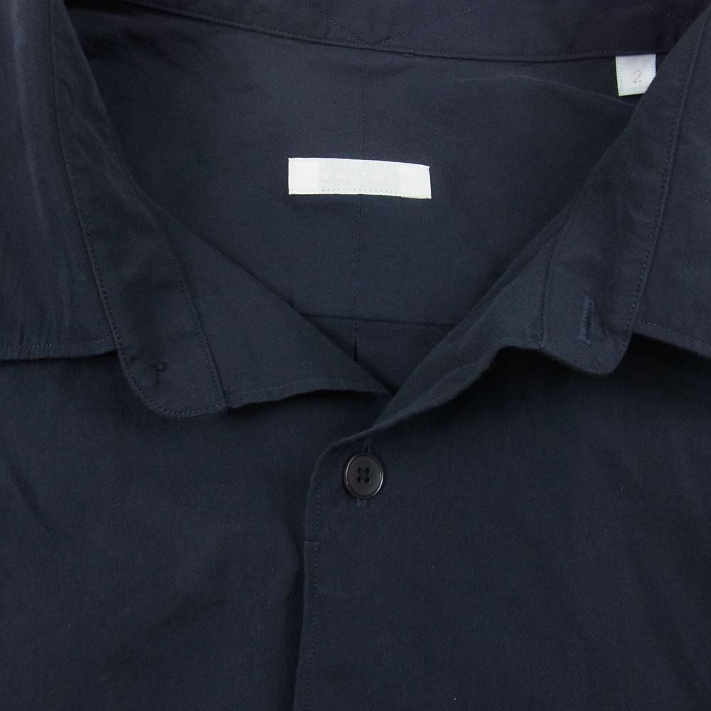 COMOLI コモリ 23SS X01-02001 長袖 コモリシャツ ネイビー系 2【中古】