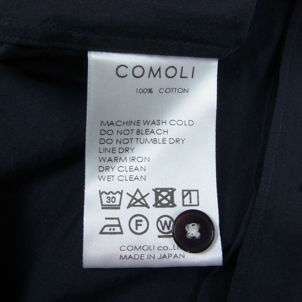 COMOLI コモリ 23SS X01-02001 長袖 コモリシャツ ネイビー系 2【中古】