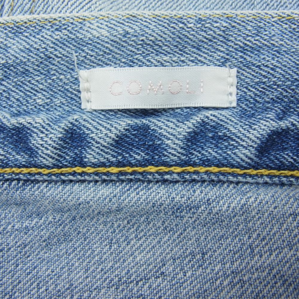 COMOLI コモリ 22AW W03-03004 ブリーチ デニム 5P パンツ インディゴブルー系 2【中古】