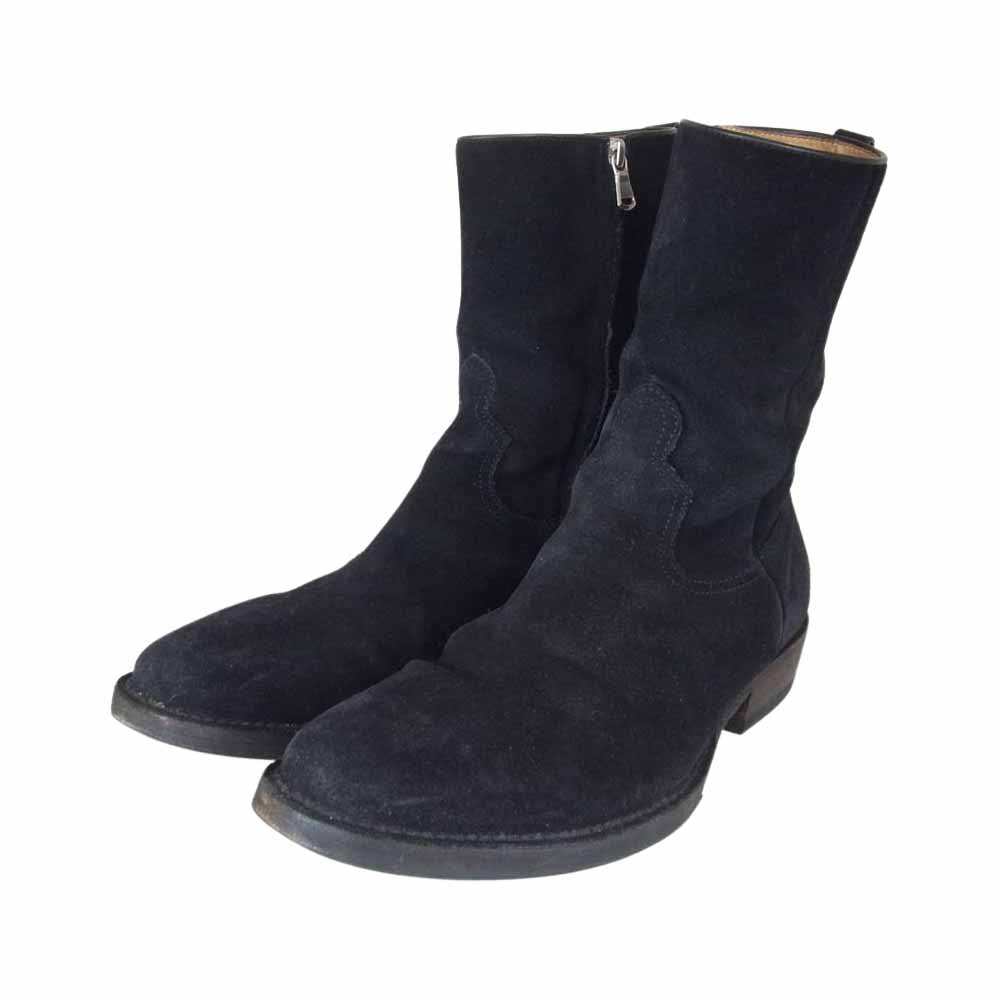 MINEDENIM マインデニム 2114158 × nonnative ノンネイティブ SIDE ZIP BOOTS サイドジップ スエード ブーツ ブラック系 40【中古】