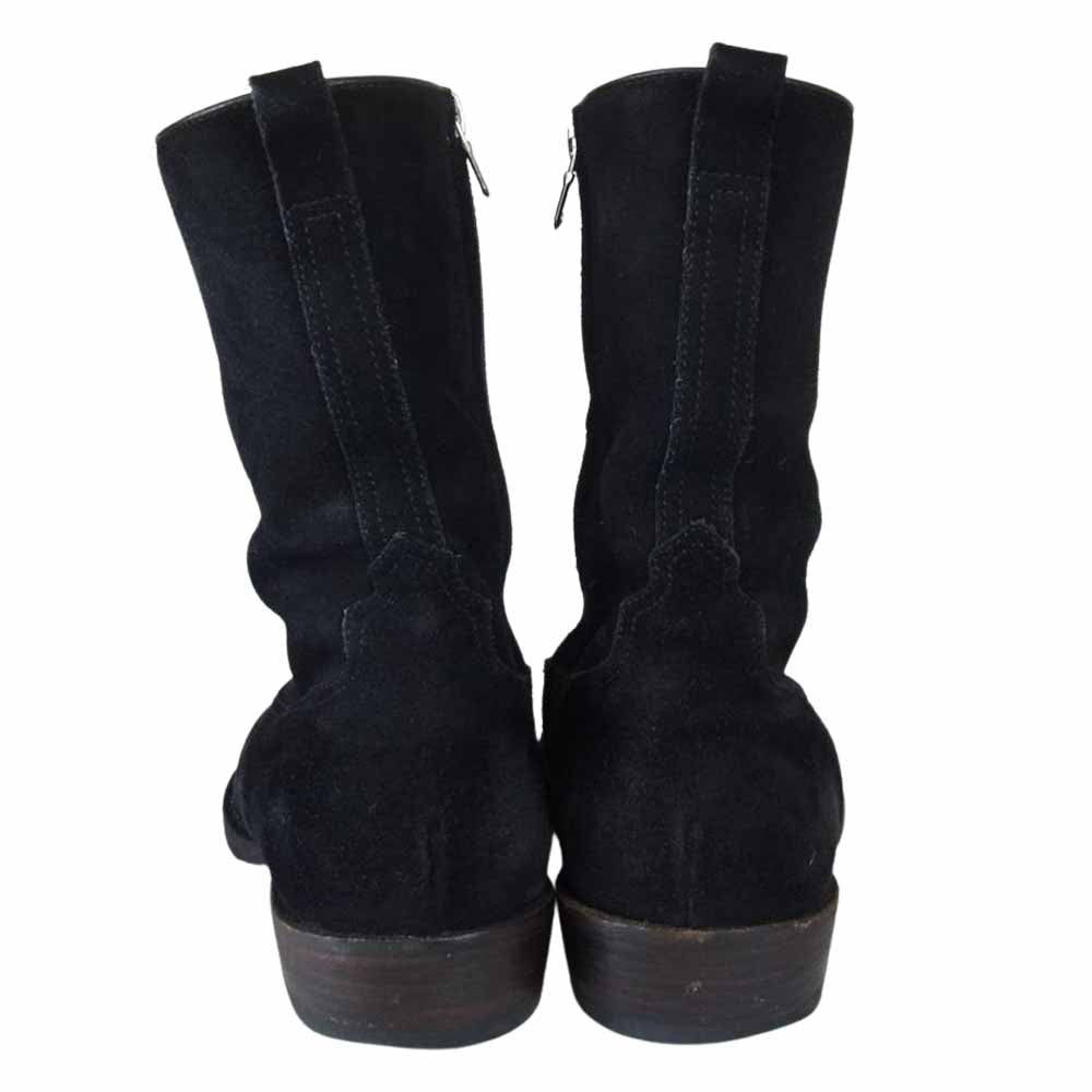 MINEDENIM マインデニム 2114158 × nonnative ノンネイティブ SIDE ZIP BOOTS サイドジップ スエード ブーツ ブラック系 40【中古】