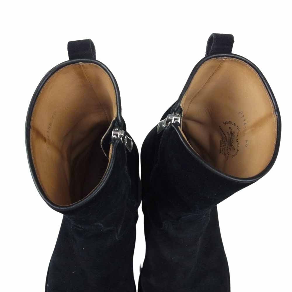 MINEDENIM マインデニム 2114158 × nonnative ノンネイティブ SIDE ZIP BOOTS サイドジップ スエード ブーツ ブラック系 40【中古】