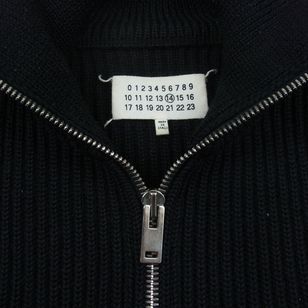 MAISON MARGIELA メゾンマルジェラ 15AW S30GP0173 S15379 14ライン フルジップ ドライバーズ ニット ブラック系 S【中古】