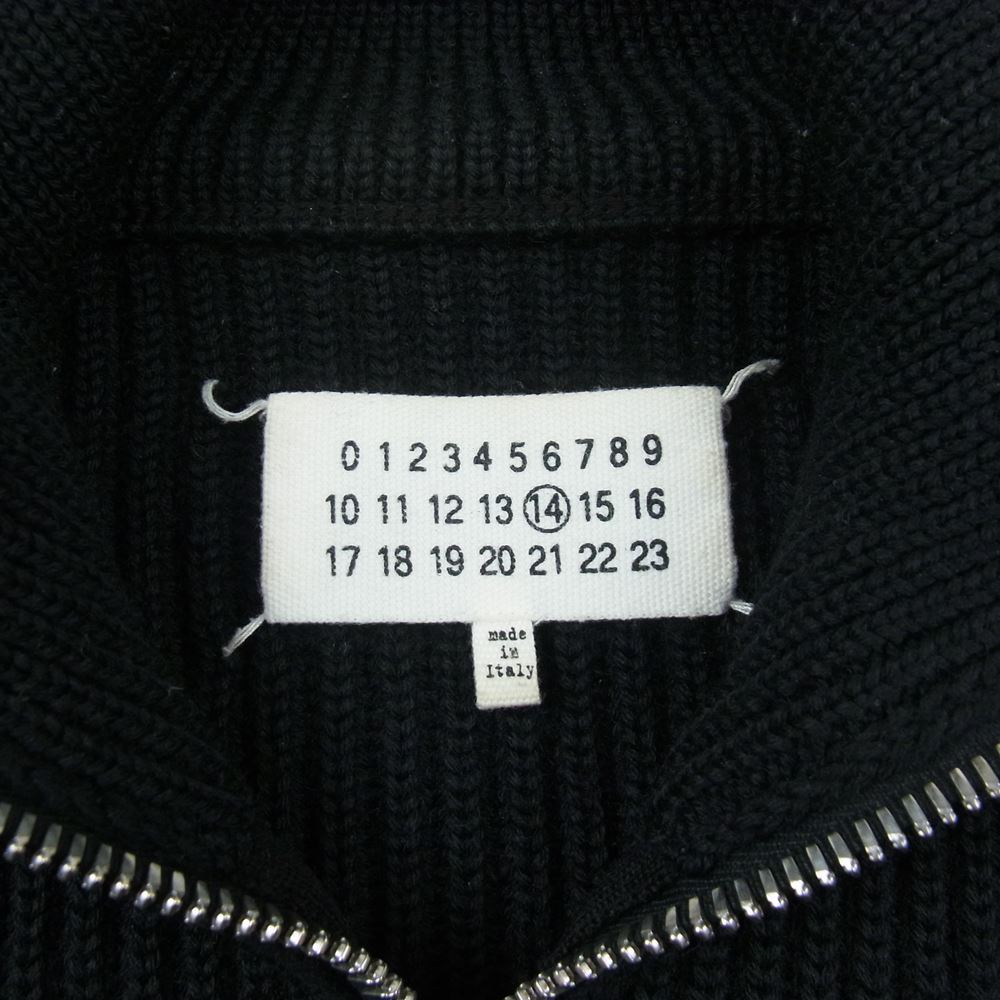 MAISON MARGIELA メゾンマルジェラ 15AW S30GP0173 S15379 14ライン フルジップ ドライバーズ ニット ブラック系 S【中古】