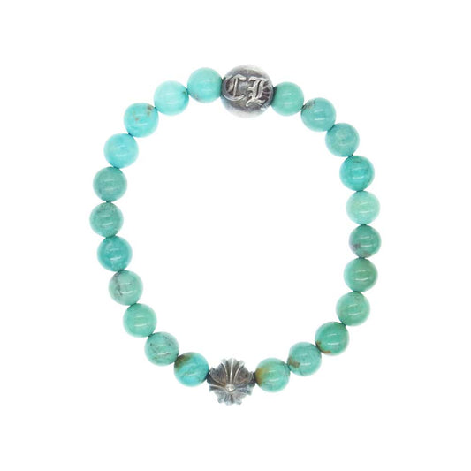 CHROME HEARTS クロムハーツ（原本無） BEAD 8mm ビーズ ブレスレット ターコイズ ターコイズブルー系【中古】