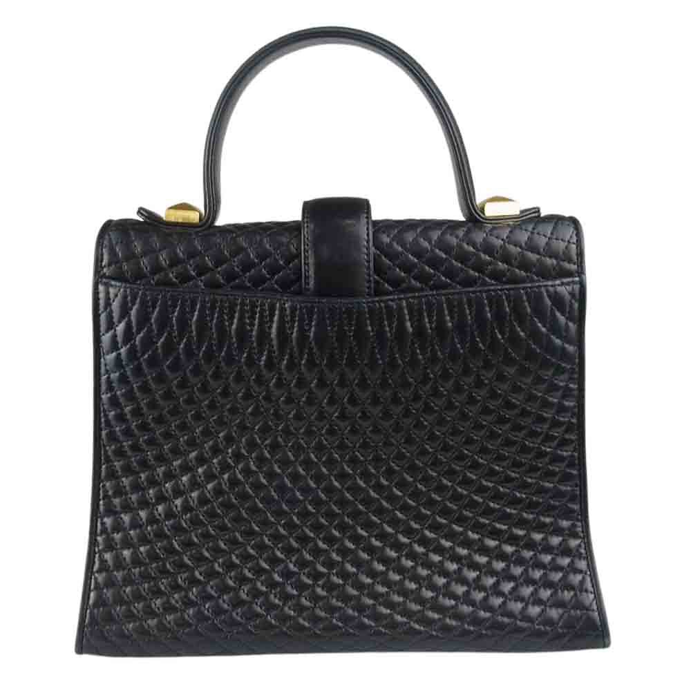 BALLY バリー ハンドバッグ ゴールド金具 ショルダーバッグ ブラック系【中古】