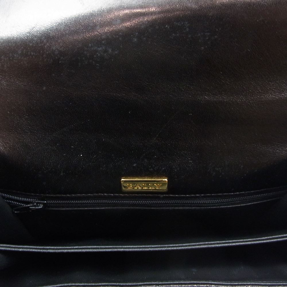 BALLY バリー ハンドバッグ ゴールド金具 ショルダーバッグ ブラック系【中古】