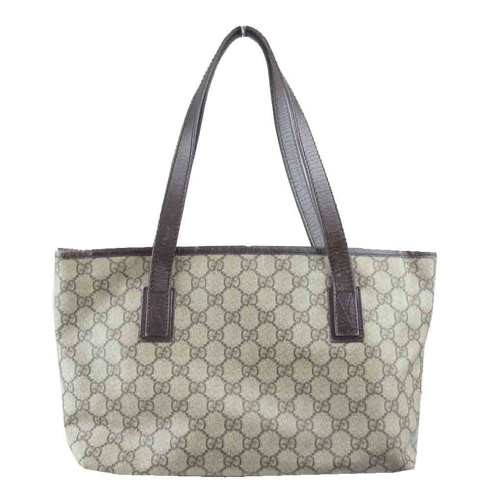 GUCCI グッチ 181086 491403 GGプラス GGスプリーム ハンドバッグ トートバッグ  ブラウン系【中古】