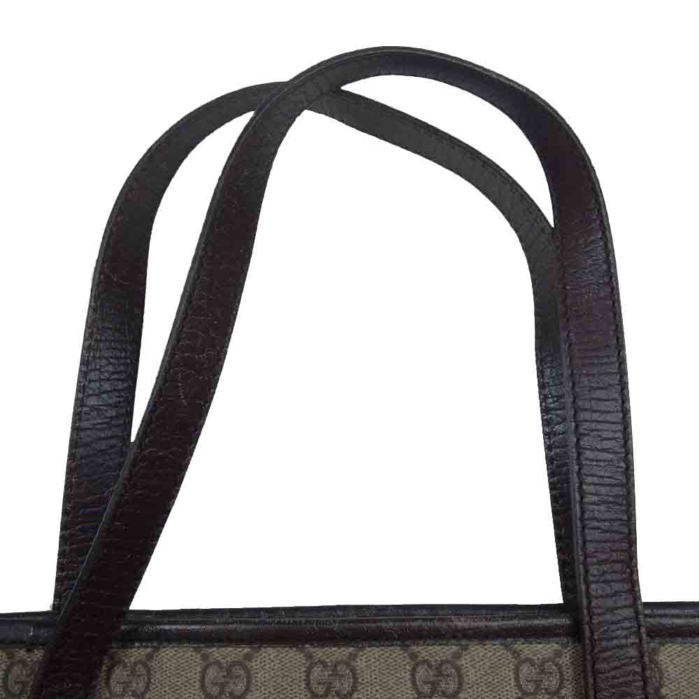 GUCCI グッチ 181086 491403 GGプラス GGスプリーム ハンドバッグ トートバッグ  ブラウン系【中古】