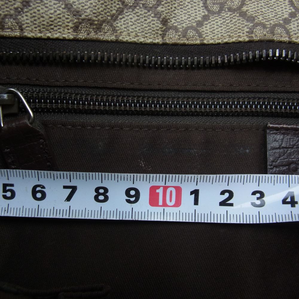 GUCCI グッチ 181086 491403 GGプラス GGスプリーム ハンドバッグ トートバッグ  ブラウン系【中古】