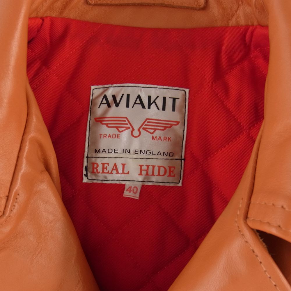 Lewis Leathers ルイスレザー 391TF LIGHTNING TIGHT FIT HORSEHIDE ホースハイド ライトニング タイト フィット ライダース ジャケット オレンジ系 40【中古】