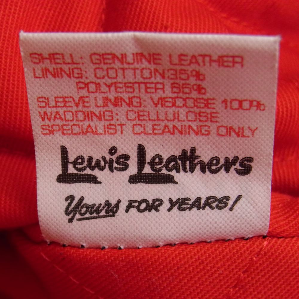 Lewis Leathers ルイスレザー 391TF LIGHTNING TIGHT FIT HORSEHIDE ホースハイド ライトニング タイト フィット ライダース ジャケット オレンジ系 40【中古】