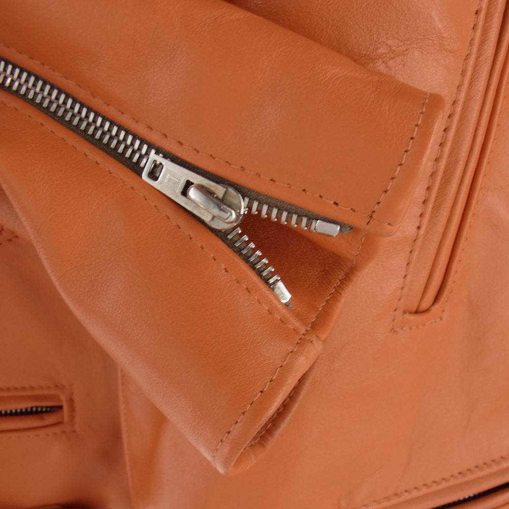 Lewis Leathers ルイスレザー 391TF LIGHTNING TIGHT FIT HORSEHIDE ホースハイド ライトニング タイト フィット ライダース ジャケット オレンジ系 40【中古】