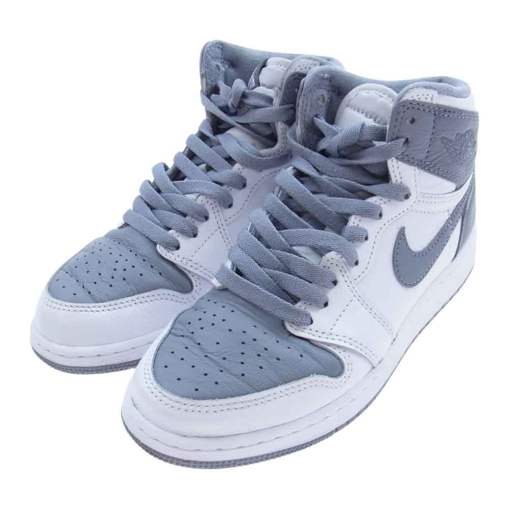 NIKE ナイキ 575441-037 GS Air Jordan 1 High OG GS エアジョーダン1 ハイ OG ステルス スニーカー グレー系 ホワイト系 23.5cm【中古】