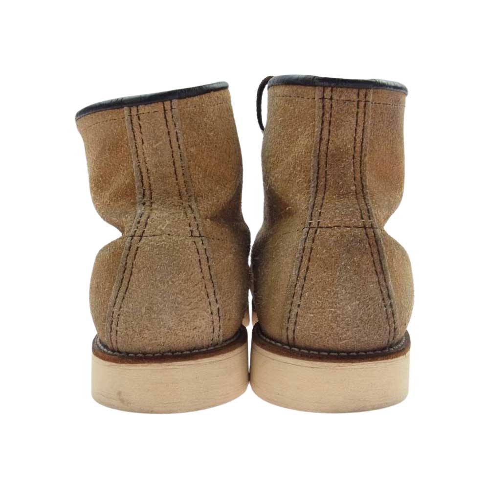 RED WING レッドウィング 8173 刺繍羽タグ アイリッシュセッター モックトゥ スエード ワーク ブーツ ソールカスタム ベージュ系 8 1/2 E【中古】