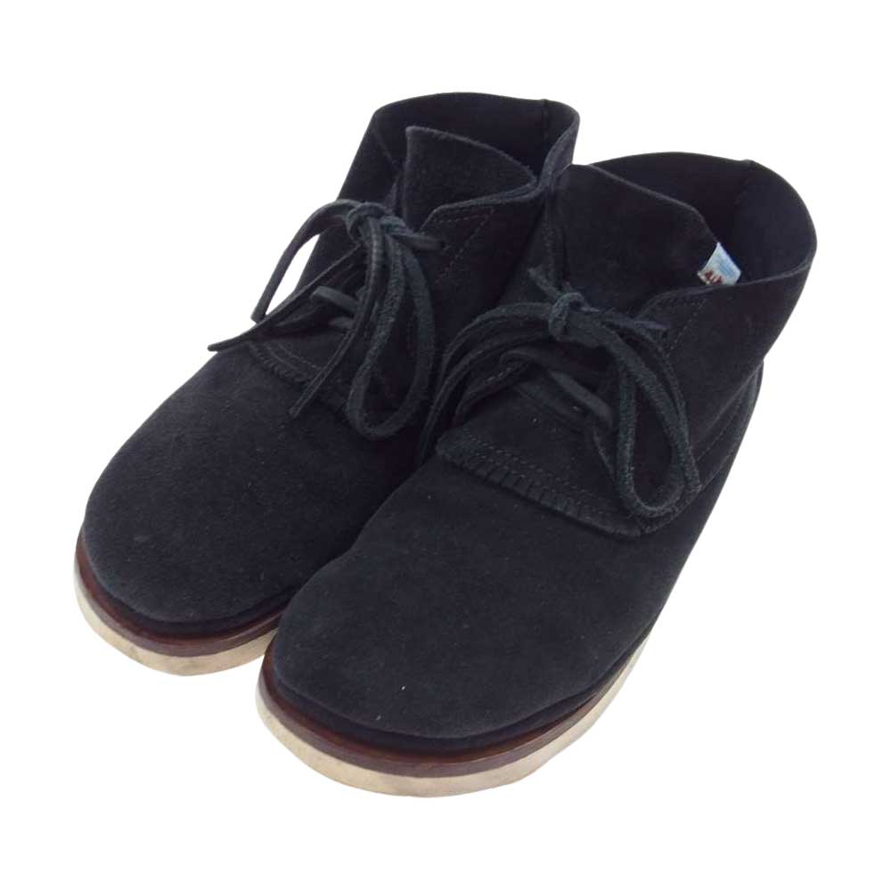 VISVIM ビズビム GRIS MOC MID-FOLK グリス モック ミッド スエード シューズ ブラック系 US9.5【中古】