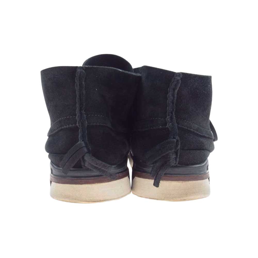 VISVIM ビズビム GRIS MOC MID-FOLK グリス モック ミッド スエード シューズ ブラック系 US9.5【中古】