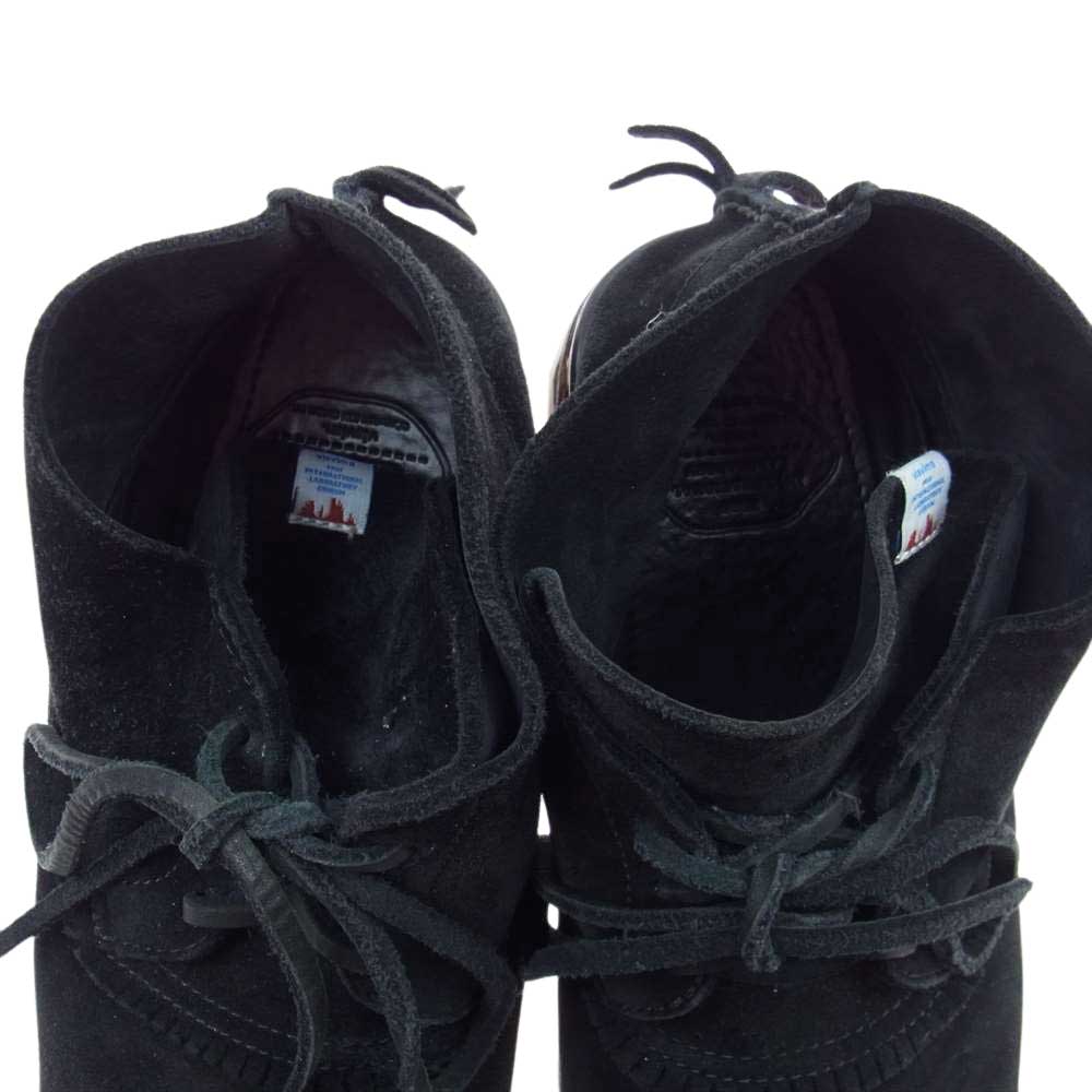 VISVIM ビズビム GRIS MOC MID-FOLK グリス モック ミッド スエード シューズ ブラック系 US9.5【中古】