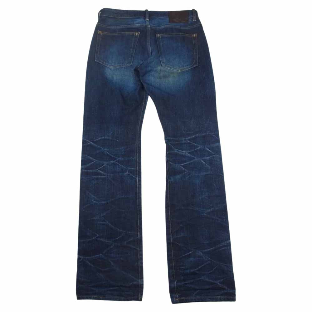 ISAMUKATAYAMA BACKLASH イサムカタヤマバックラッシュ 1204-01 13.5oz オールド加工 裏地ピッグスエードカモ セルビッチ デニムパンツ ジーンズ インディゴブルー系 S【中古】