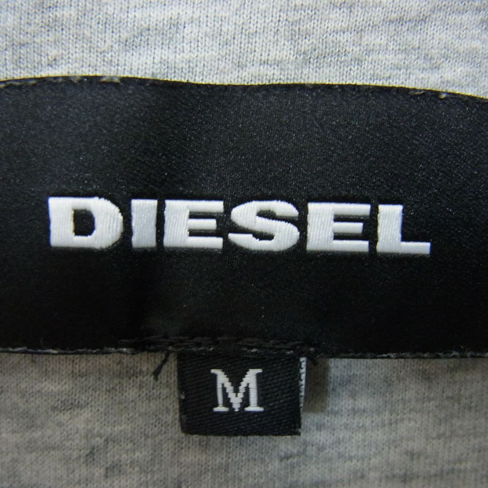 DIESEL ディーゼル ナイロン切替 スウェット フルジップ トラック ジャケット ブラック系 M【中古】