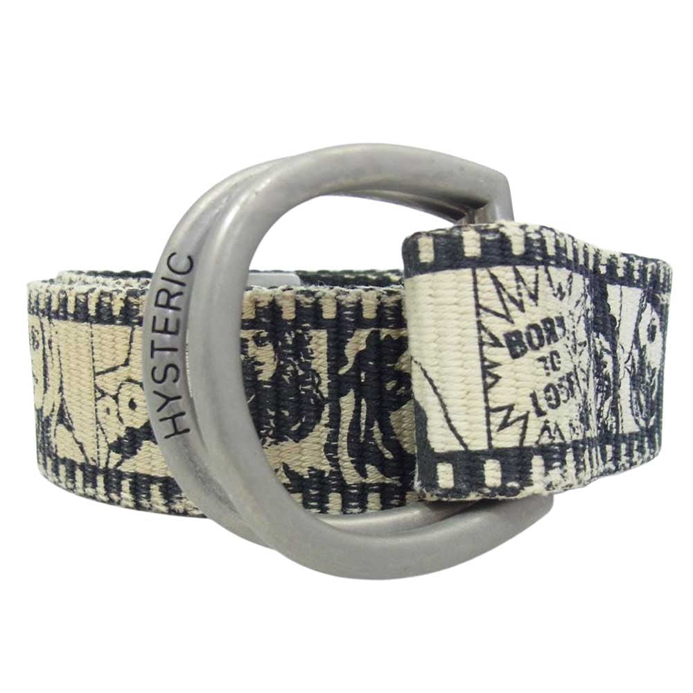 HYSTERIC GLAMOUR ヒステリックグラマー 総柄 リング ベルト ブラック系【中古】